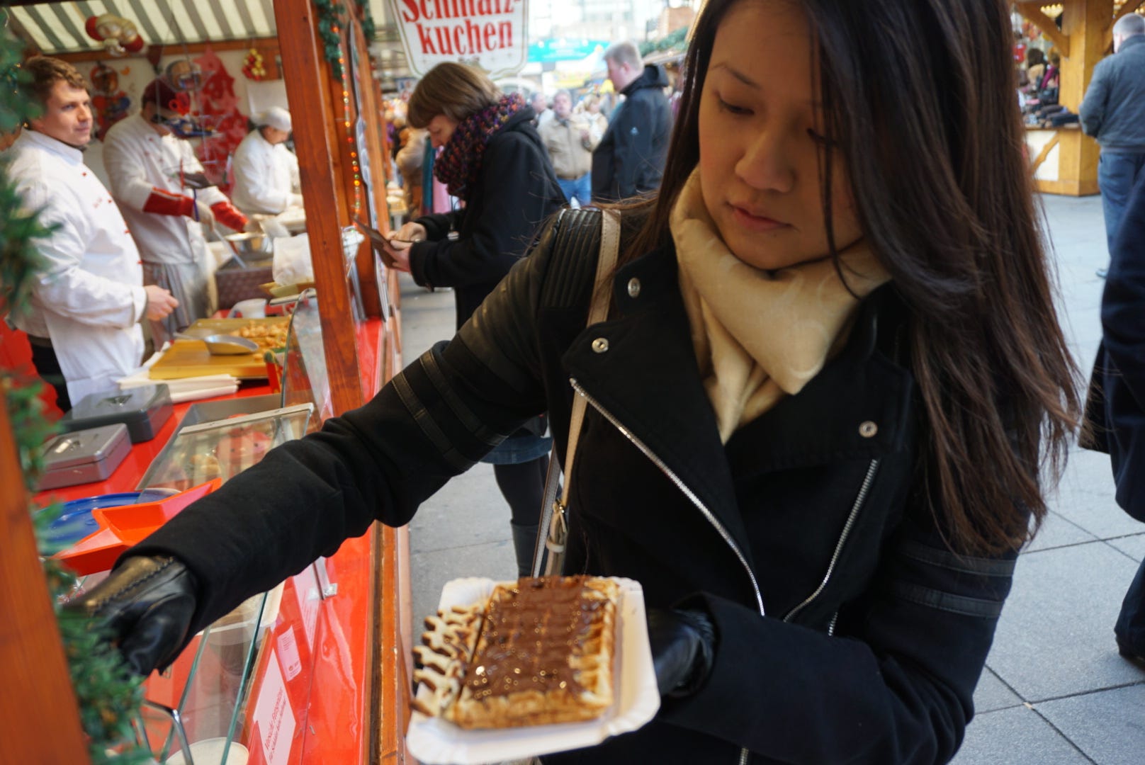 Waffle with nutella