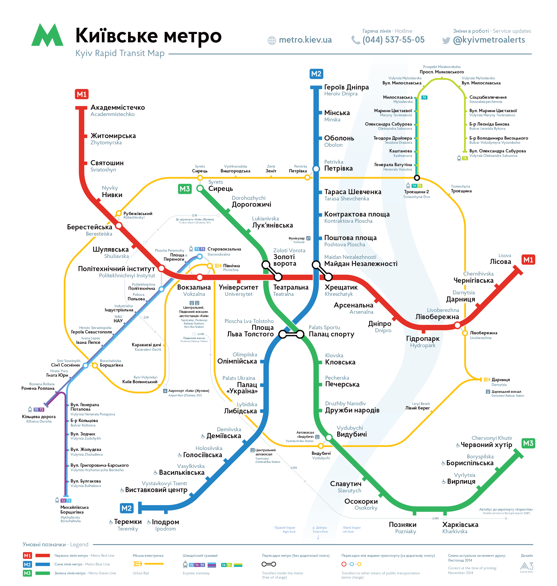 схема метро Киев