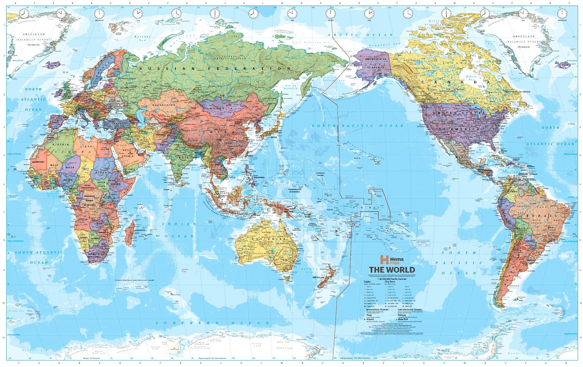 Карты мира в разных странах