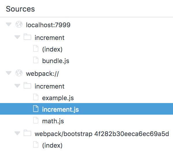 debugger.html のソースパネル