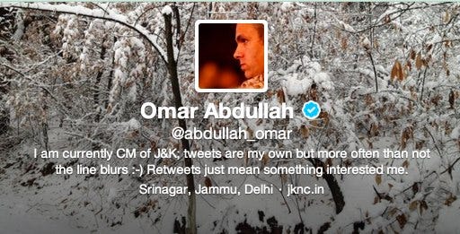 Omar Abdullah on Twitter