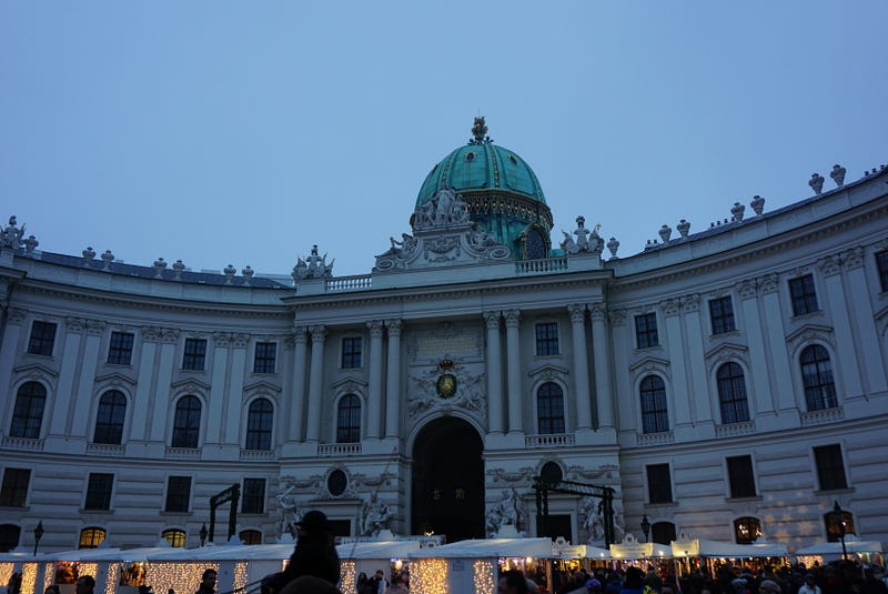 Hofburg palace square that was turned into another Christmas market