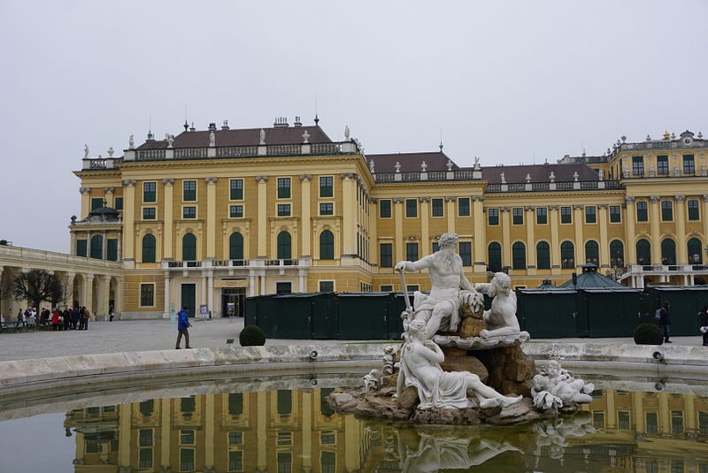 Schonbrunn Palace entrance. Everybit as elegant on the inside as the outside